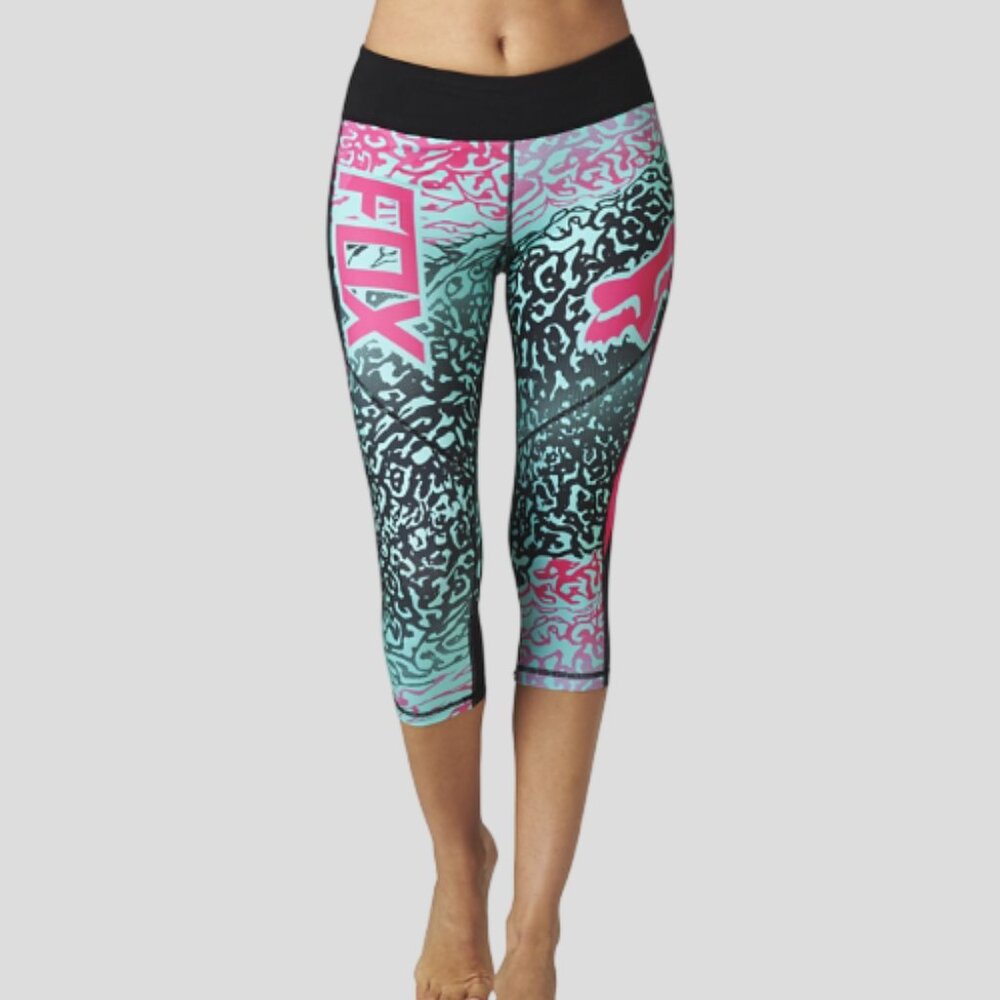 Fox Racing Cauz Capri Athletic Active Low Rise Leggings Size Small